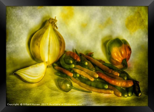 A Taste of Mauritius: Fiery Chillies Framed Print by Gilbert Hurree