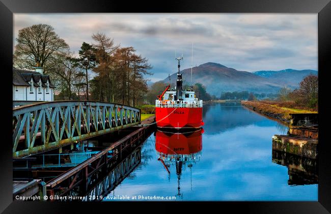 Transversing Scotland's Caledonian Waterway Framed Print by Gilbert Hurree