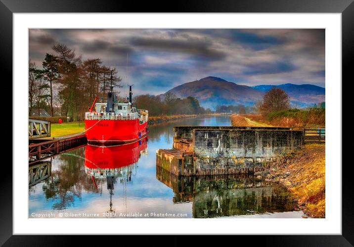 Scotland's Caledonian Canal: An Engineering Marvel Framed Mounted Print by Gilbert Hurree