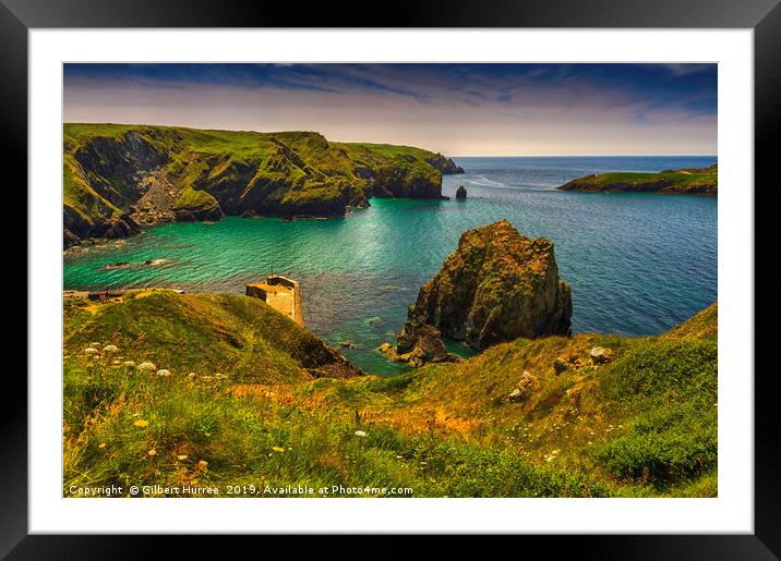 Unveiling Cornwall's Hidden Gem, Mullion Cove Framed Mounted Print by Gilbert Hurree