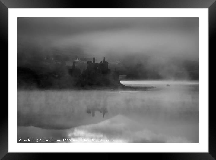 Echoes of Kilchurn: A Dawn's Soft Whisper Framed Mounted Print by Gilbert Hurree
