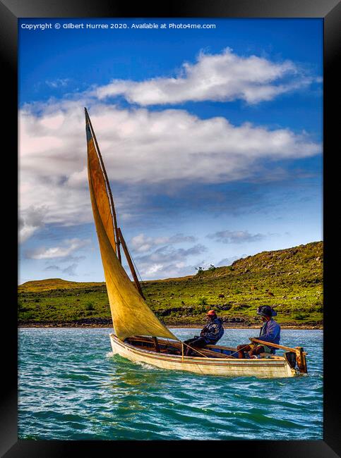 Local Fishermen In Rodrigues Island Framed Print by Gilbert Hurree