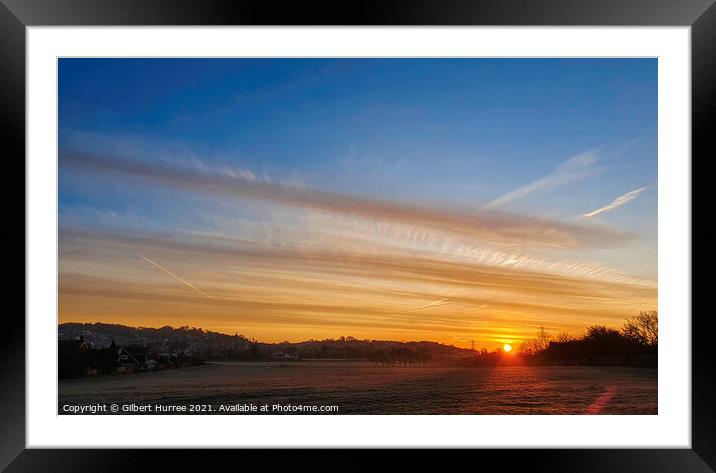 Sunrise in South Benfleet Framed Mounted Print by Gilbert Hurree