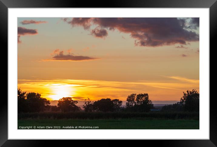 Majestic Yorkshire Sunset Framed Mounted Print by Adam Clare