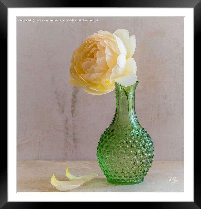 Flower Vase Framed Mounted Print by Laura Simons