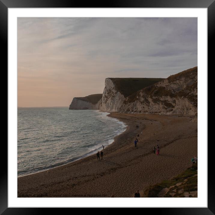 Durdle Door Coastline Framed Mounted Print by Shannon O'connor