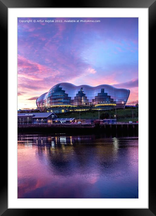 Good morning Newcastle - city ​​of bridges #1 Framed Mounted Print by Artur Rejdak