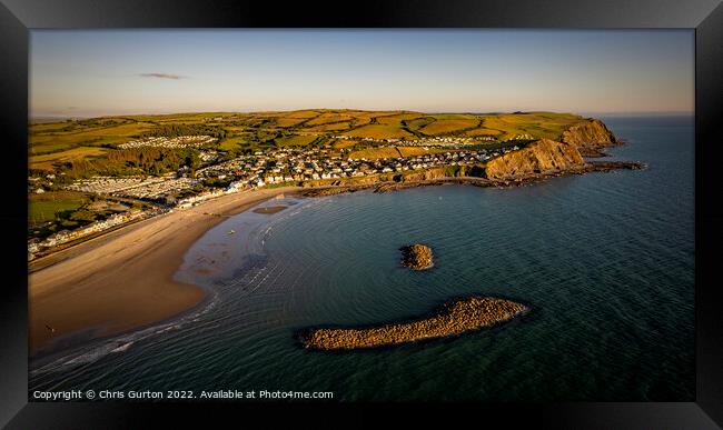 Borth from the Air Framed Print by Chris Gurton