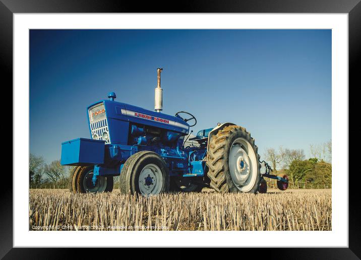 Ford 5000 Tractor Framed Mounted Print by Chris Gurton