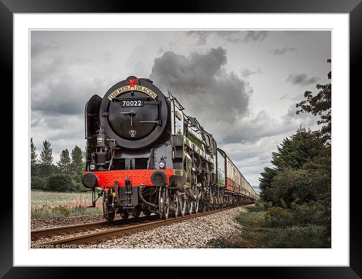 Steam train express Framed Mounted Print by DAVID KNIGHT