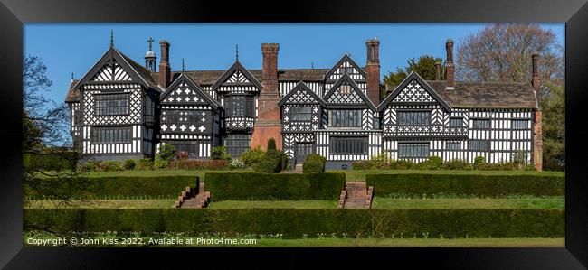 Bramhall Hall - Tudor Manor House Framed Print by John Kiss