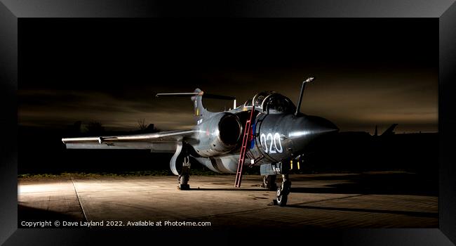 Hawker Siddeley Buccaneer at Night Framed Print by Dave Layland