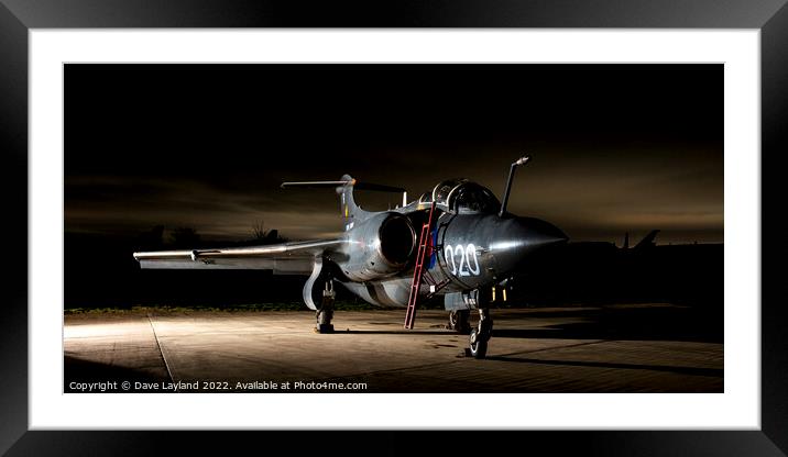 Hawker Siddeley Buccaneer at Night Framed Mounted Print by Dave Layland