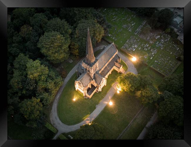 Wentworth Church Framed Print by Apollo Aerial Photography