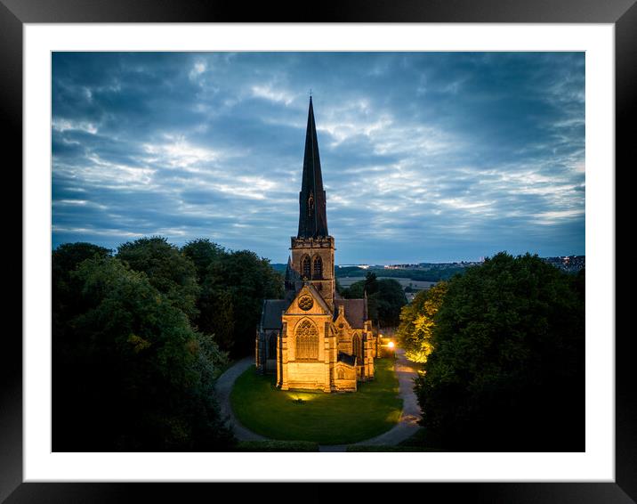 Wentworth Church Framed Mounted Print by Apollo Aerial Photography