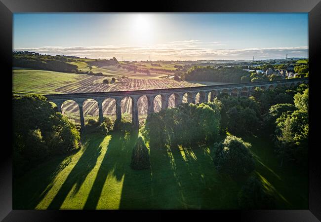 Penistone Viaduct Framed Print by Apollo Aerial Photography