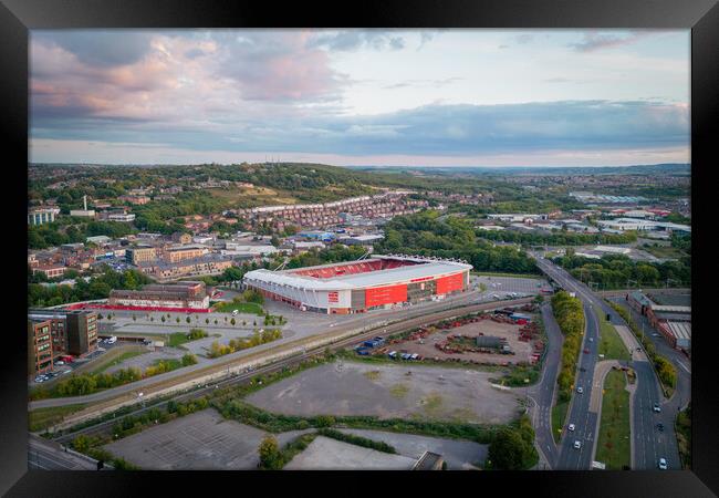 The New York Stadium Framed Print by Apollo Aerial Photography