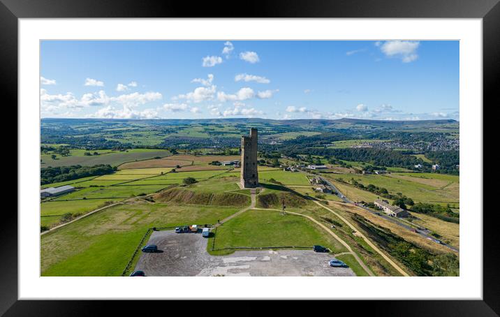 Castle Hill From The Air Framed Mounted Print by Apollo Aerial Photography