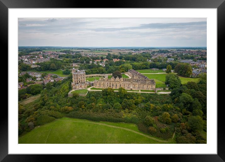 Bolsover Castle From The Air Framed Mounted Print by Apollo Aerial Photography