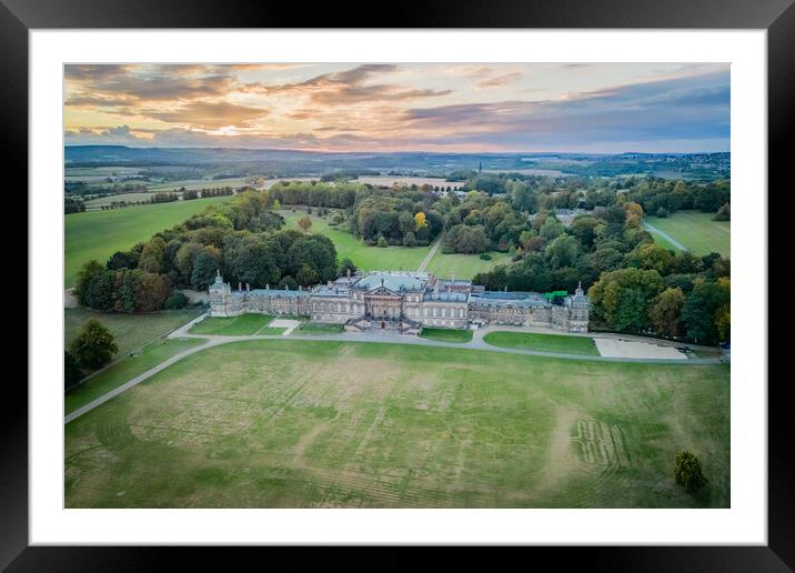 Wentworth Woodhouse From The Air Framed Mounted Print by Apollo Aerial Photography