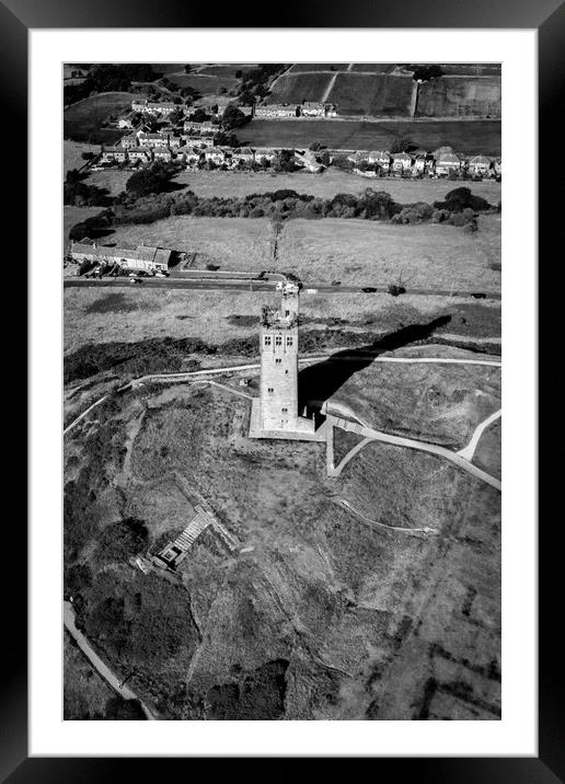 Castle Hill Victoria Tower Framed Mounted Print by Apollo Aerial Photography