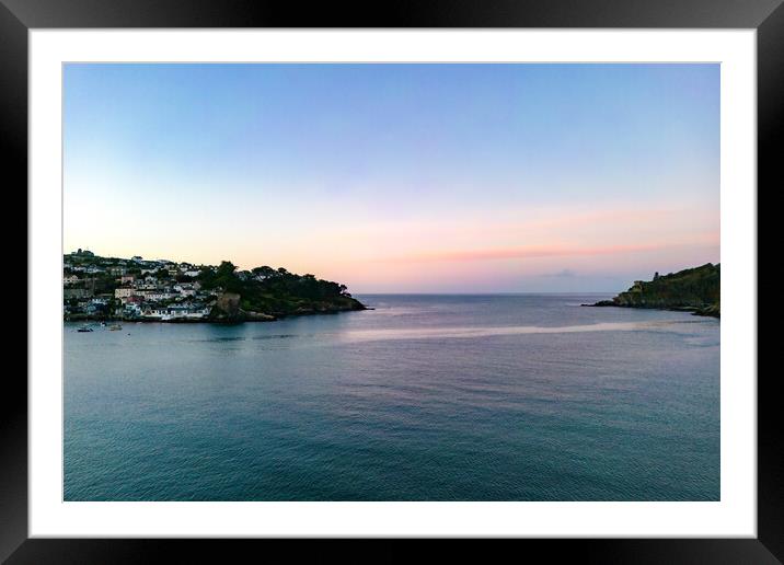 The Entrance To Fowey Framed Mounted Print by Apollo Aerial Photography