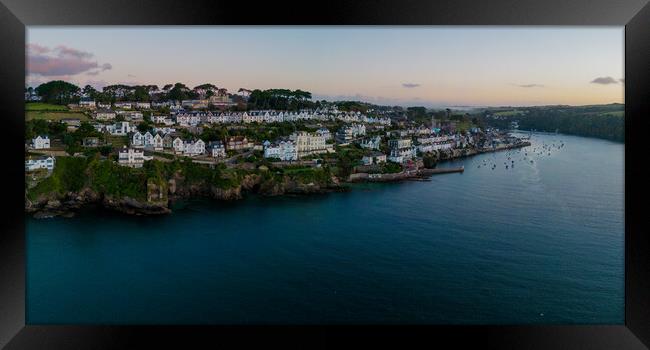 Fowey Cornwall From The Air Framed Print by Apollo Aerial Photography