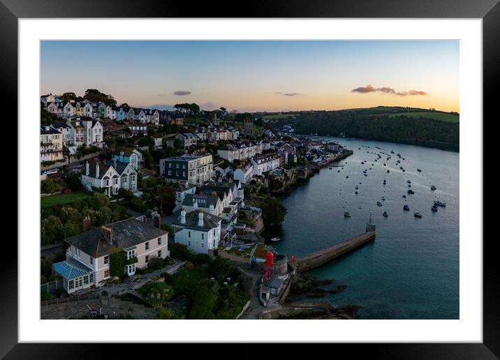 Fowey Cornwall From The Air Framed Mounted Print by Apollo Aerial Photography