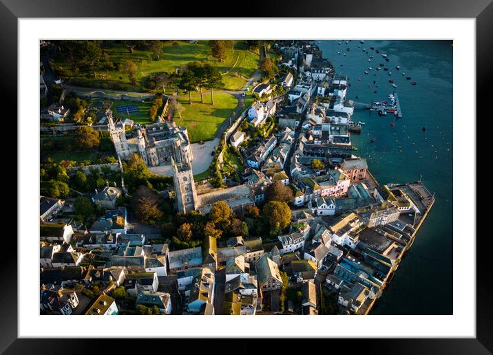 Fowey in Cornwall Framed Mounted Print by Apollo Aerial Photography