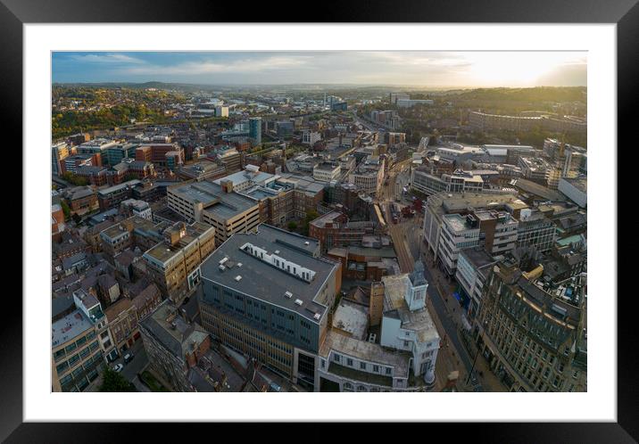 Sheffield Sunrise Framed Mounted Print by Apollo Aerial Photography