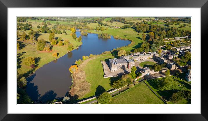 Ripley Castle From The Air Framed Mounted Print by Apollo Aerial Photography