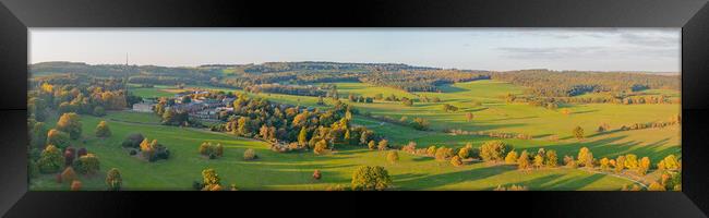 Cannon Hall Panoramic Framed Print by Apollo Aerial Photography