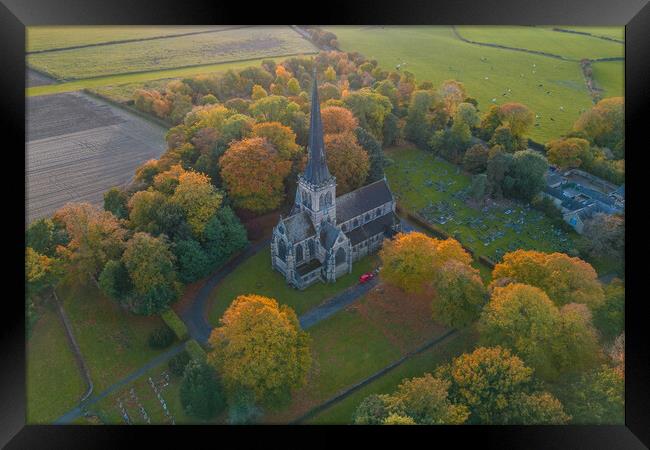 Wentworth in Autumn Framed Print by Apollo Aerial Photography