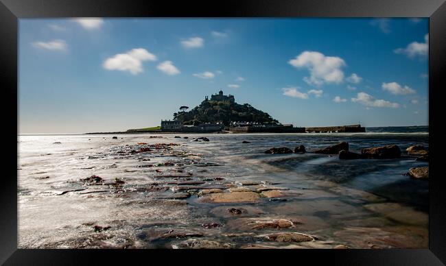 St Michaels Mount Framed Print by Apollo Aerial Photography