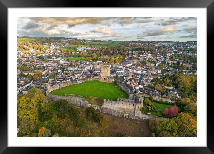 Richmond Castle Framed Mounted Print by Apollo Aerial Photography