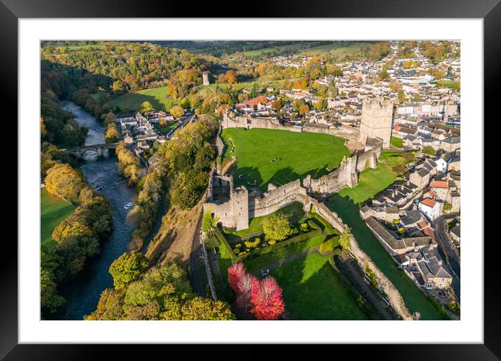 Richmond Castle Framed Mounted Print by Apollo Aerial Photography