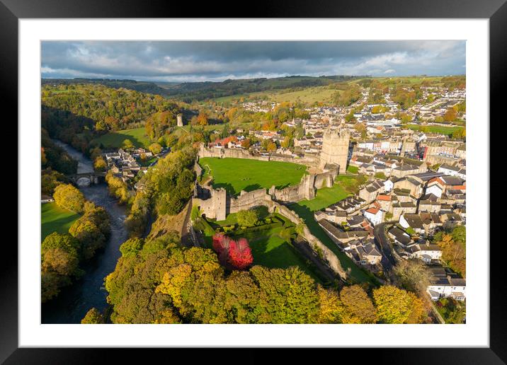 Richmond Castle  Framed Mounted Print by Apollo Aerial Photography