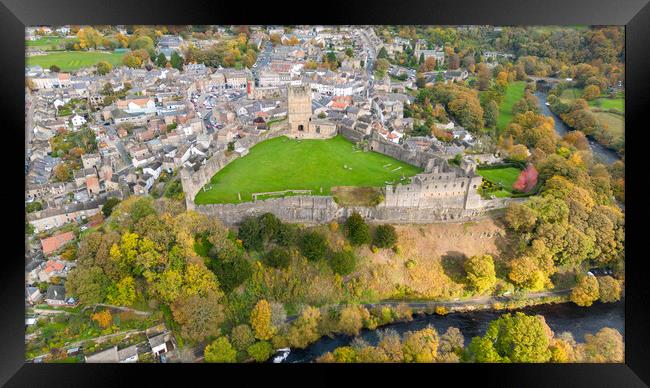 Richmond Castle Framed Print by Apollo Aerial Photography