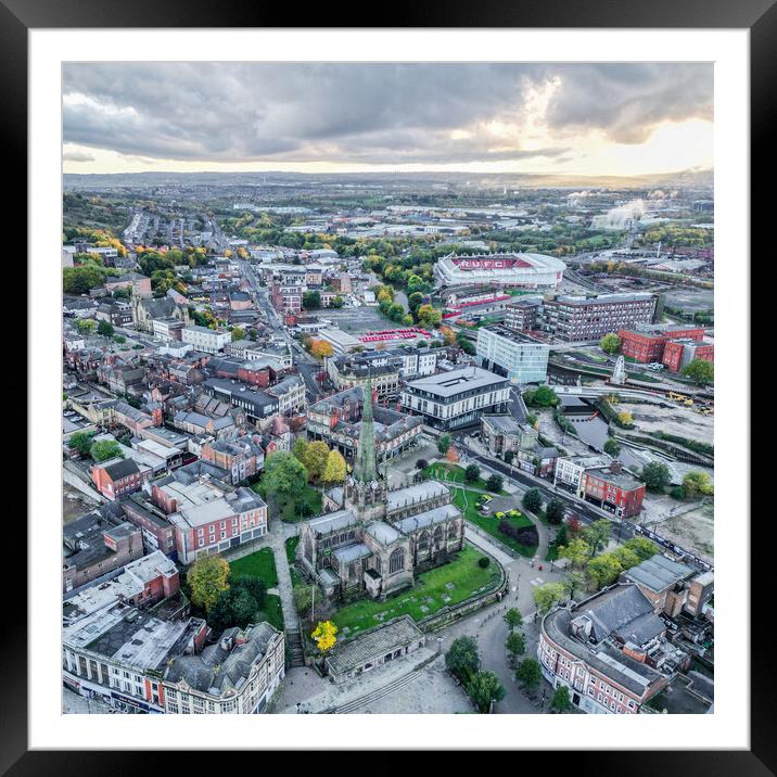 Rotherham view Framed Mounted Print by Apollo Aerial Photography