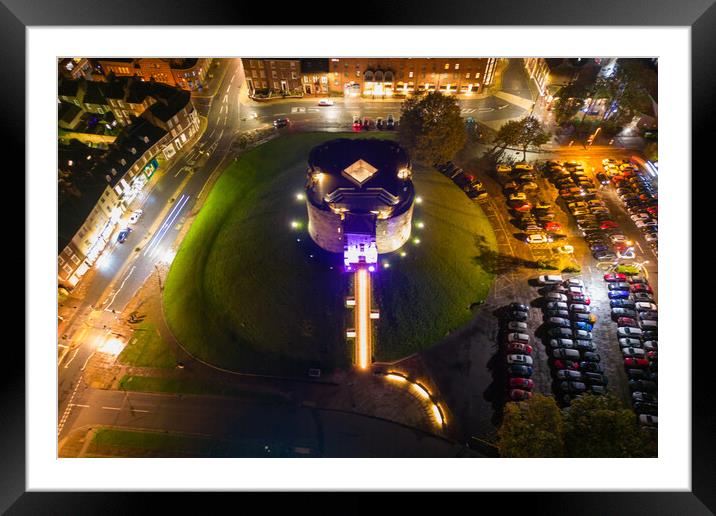 Cliffords Tower York Castle Framed Mounted Print by Apollo Aerial Photography