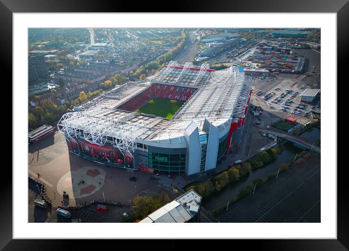 Old Trafford From The Air Framed Mounted Print by Apollo Aerial Photography