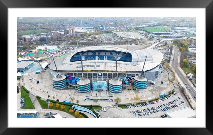 Etihad Stadium From The Air Framed Mounted Print by Apollo Aerial Photography
