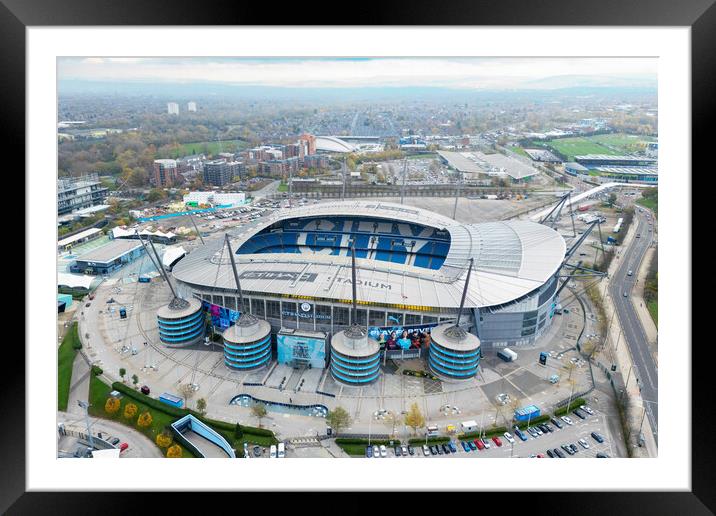 Etihad Stadium From The Air Framed Mounted Print by Apollo Aerial Photography
