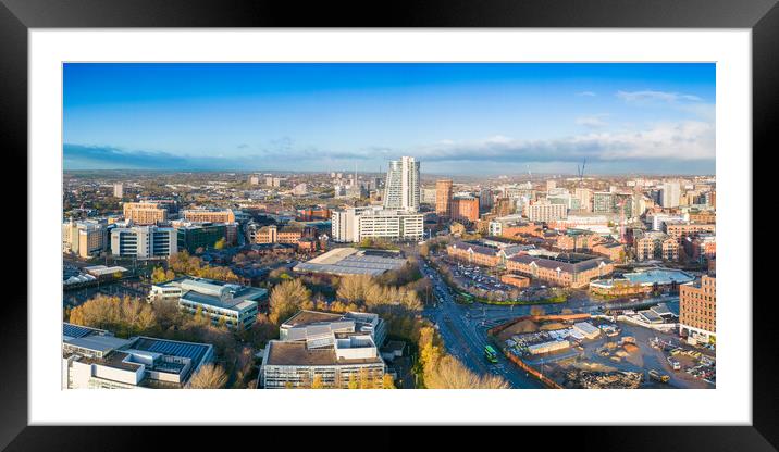 Leeds City  Framed Mounted Print by Apollo Aerial Photography