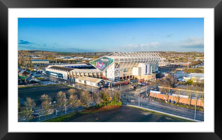 Elland Road Leeds Framed Mounted Print by Apollo Aerial Photography