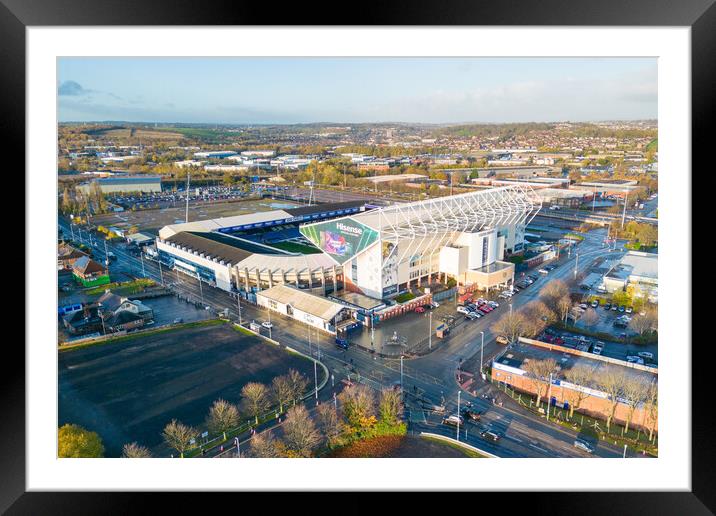 Elland Road Leeds Framed Mounted Print by Apollo Aerial Photography