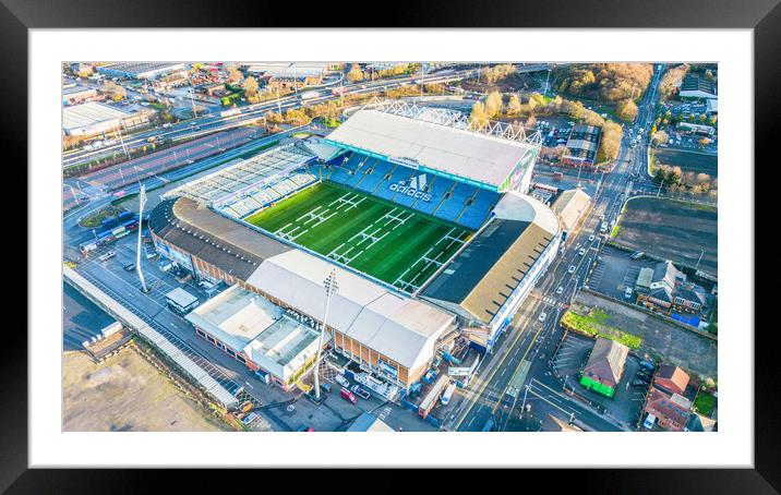 Elland Road From The Air Framed Mounted Print by Apollo Aerial Photography