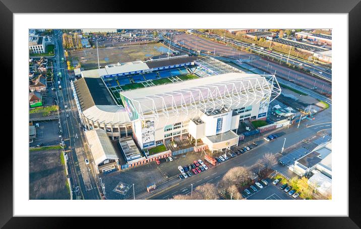 Elland Road From The Air Framed Mounted Print by Apollo Aerial Photography