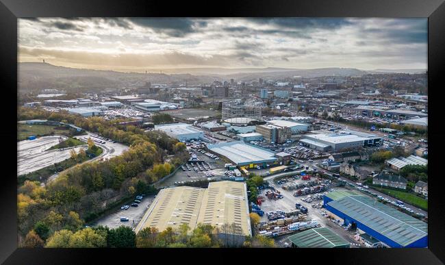 Huddersfield Panorama Framed Print by Apollo Aerial Photography