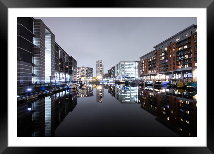 Leeds Dock Framed Mounted Print by Apollo Aerial Photography